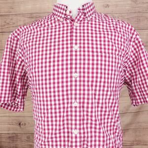 CHARLES TYRWHITT WEEKEND NON IRON CLASSIC FIT S/S BUTTON DOWN SHIRT MENS XL